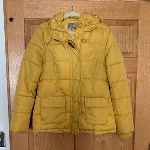 Ruff Hewn Mustard Yellow Women's Puffer Jacket